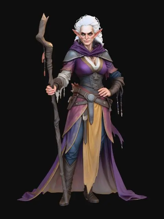3D model for Femele Old Elven Sorceress