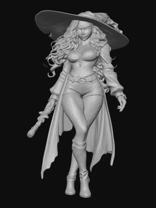 3D model for Female Enchanted Modern Sorceress