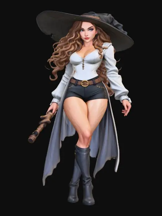 3D model for Female Enchanted Modern Sorceress