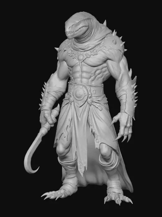 3D model for Lizard Warlock Hero