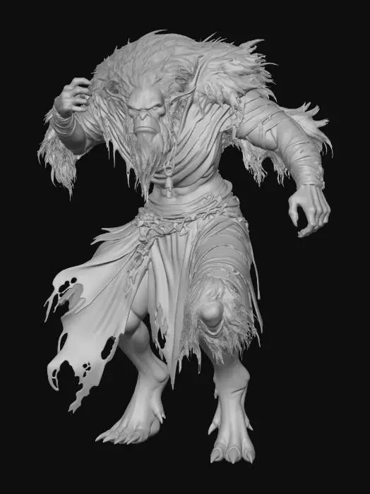 3D model for Ancient Monkey Druid