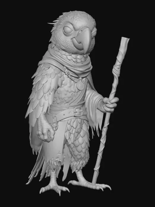 3D model for Fantasy Parrot Warlock