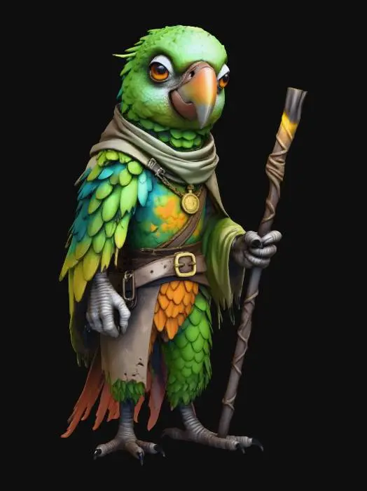 3D model for Fantasy Parrot Warlock