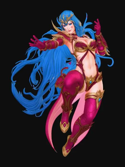 3D model for Female Mystic Sorceress Action