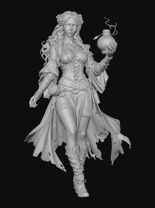 3D model for Enchanted Elven Alchemist