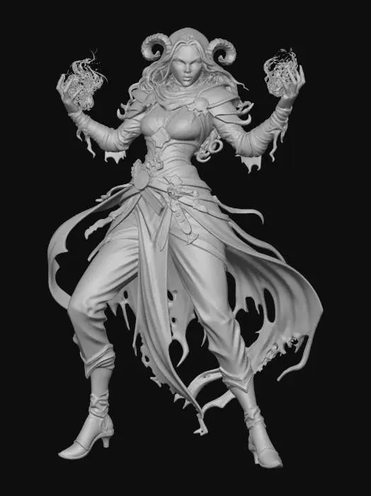3D model for Female Icy Mage