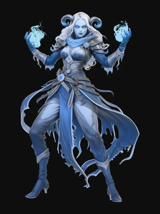 3D model for Female Icy Mage