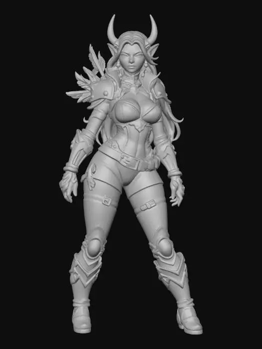 3D model for Warrior of the Crimson Realm