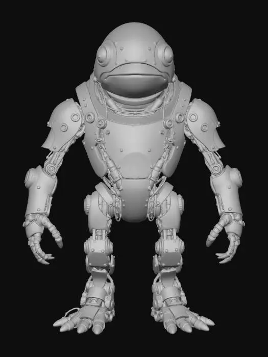 3D model for Cyber Frog Guard