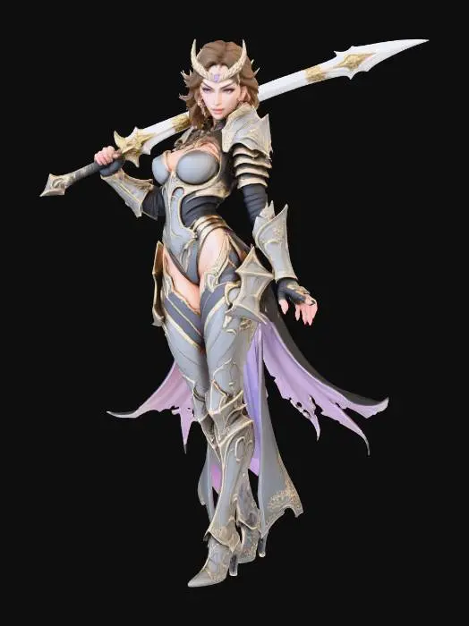 3D model for Moonlit Warrior