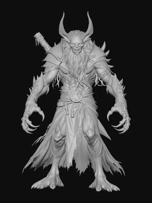 3D model for Orc Horned Demon