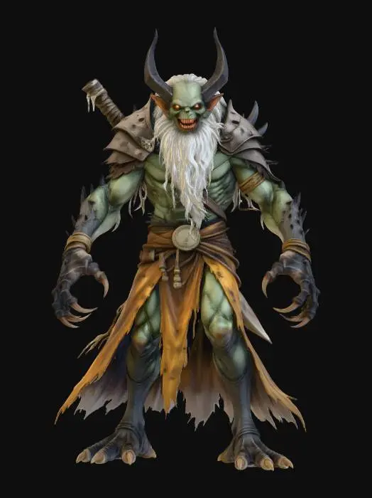 3D model for Orc Horned Demon