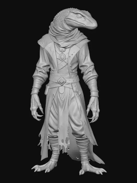 3D model for Lizard Sorcerer