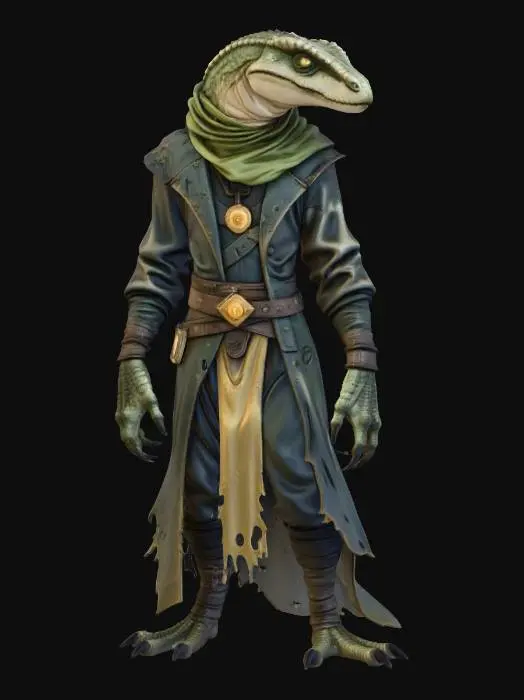 3D model for Lizard Sorcerer