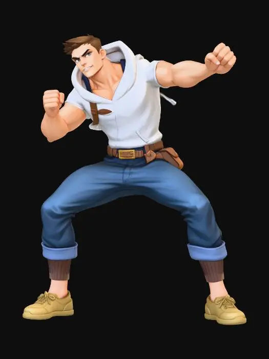 3D model for Hero Warrior Stance