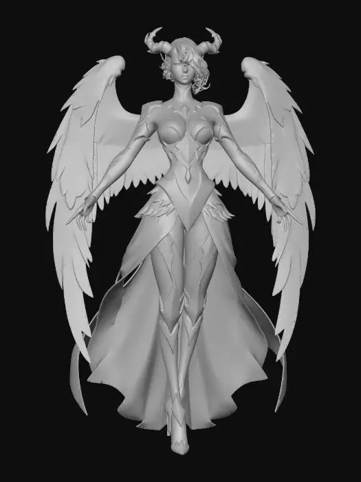 3D model for Female Demonic Celestial Guardian