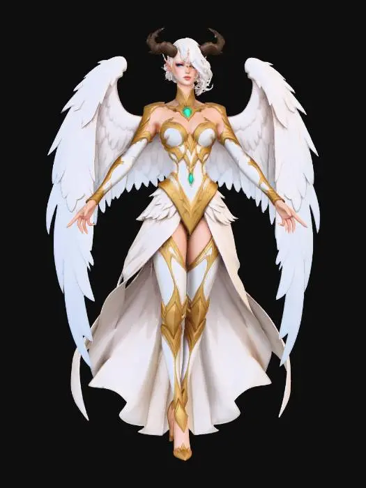 3D model for Female Demonic Celestial Guardian