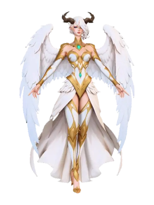 โมเดล 3D ของ Female Demonic Celestial Guardian สร้างโดย AI