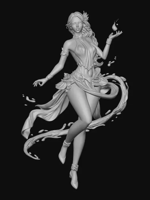 3D model for Female Water Dressed
