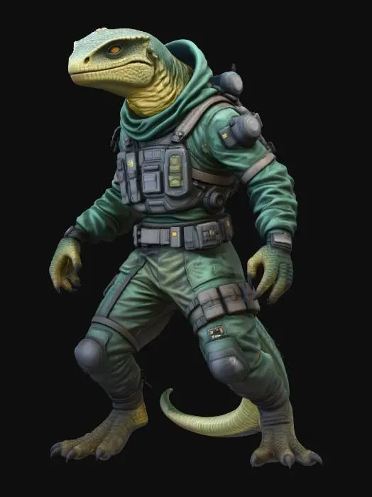 3D model for Galactic Lizard Technologist