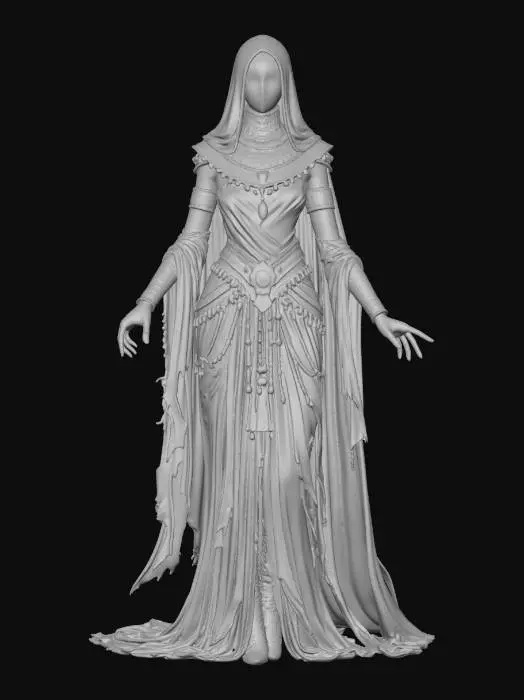 3D model for Female Egyptian Temple Priestess