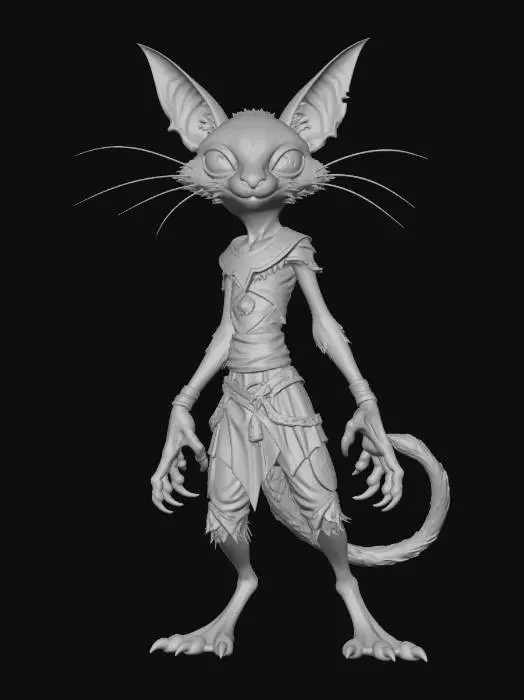 3D model for Fantasy Egyptian Cat