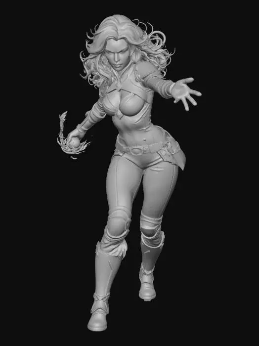 3D model for Female Element Mage