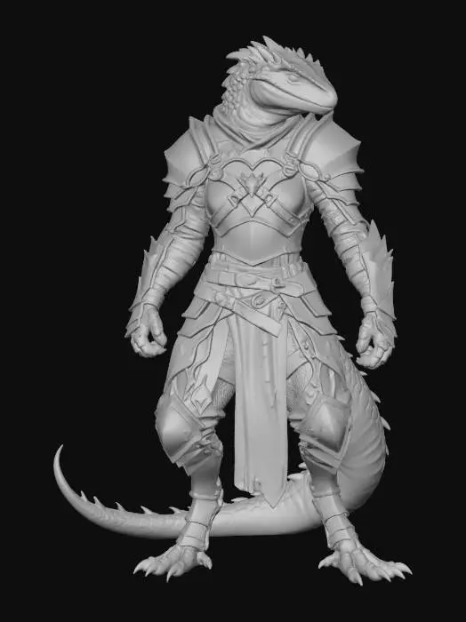 3D model for Lizard Knight