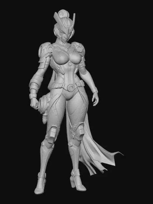3D model for Cyborg Warrior Princess