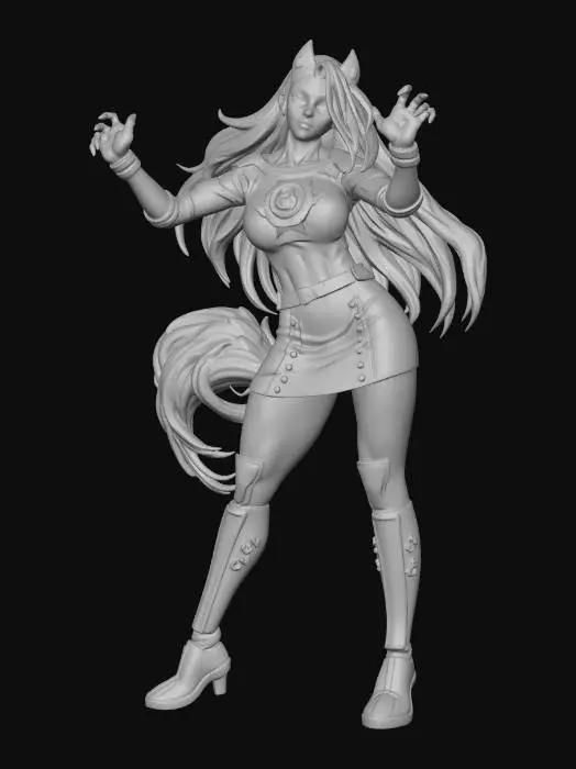 3D model for Woman in Cat Mask