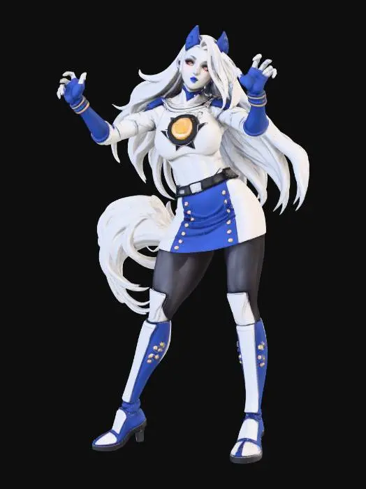 3D model for Woman in Cat Mask