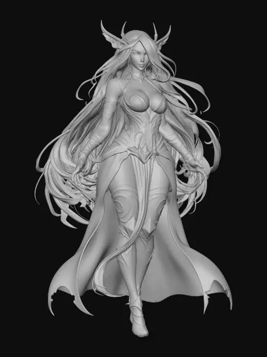 3D model for Female Moon Demon