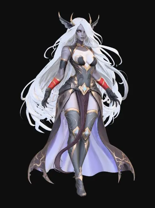 3D model for Female Moon Demon