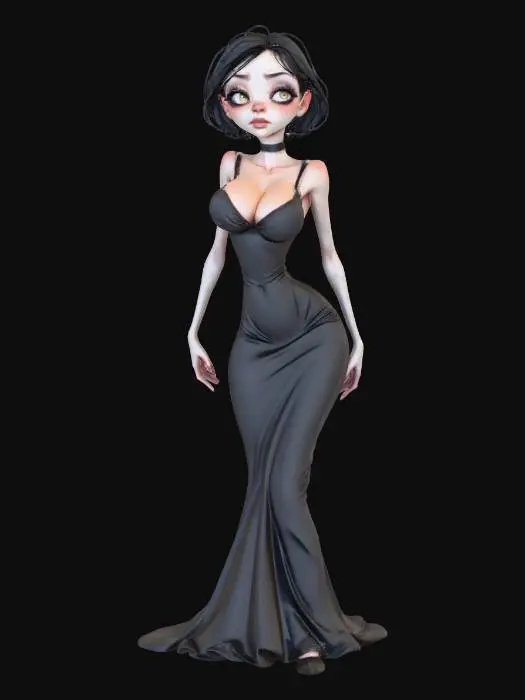 3D model for Female Gothic Elegance