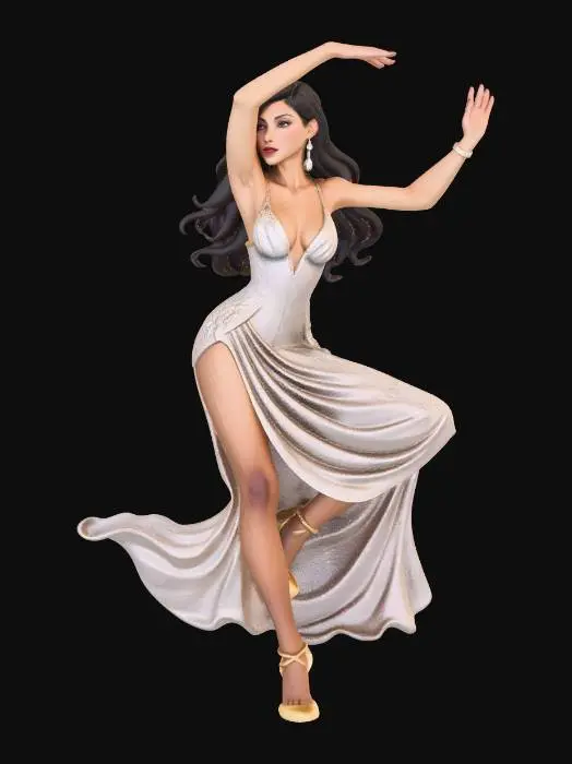 3D model for Female Golden Elegance