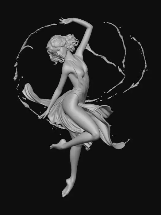 3D model for Female Water Dance