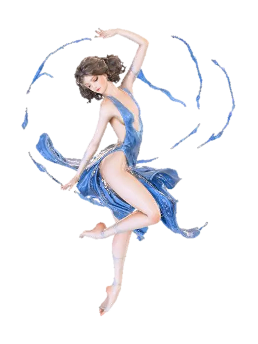 Female Water Dance model 3D, wygenerowany przez AI