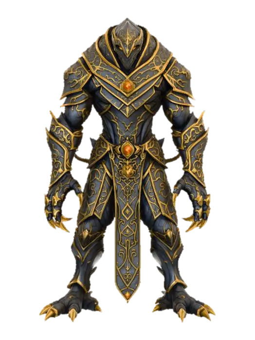 Gold Golem Guardian - Statue 的 AI 生成 3D 模型