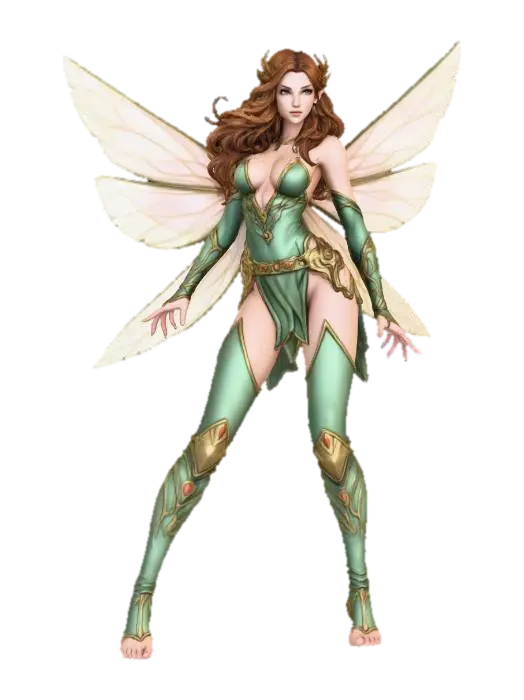 Fairy Warrior - Epic-3D-modell, genererad av AI