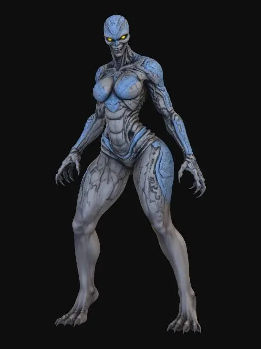 3D model for Female Beast Monster