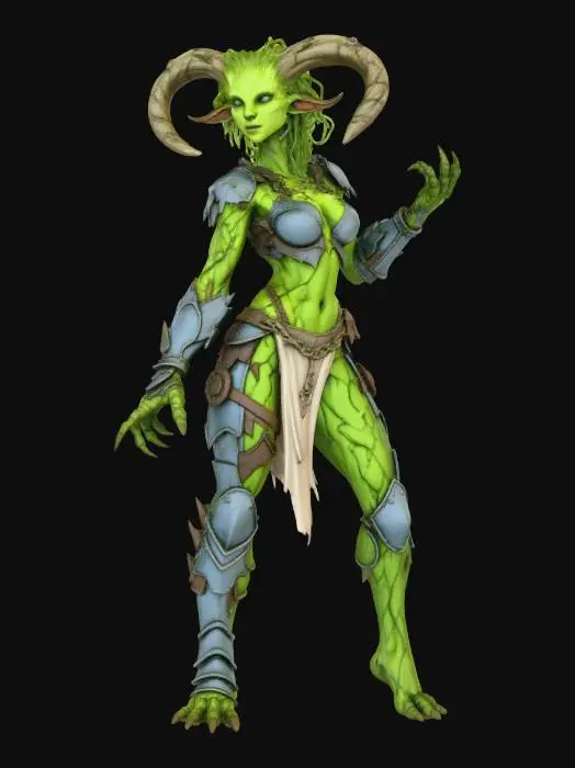 3D model for Woman Forest Demon
