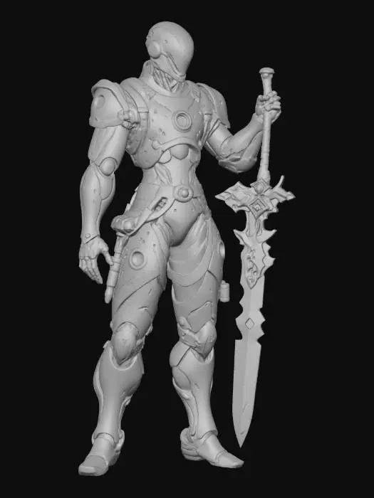 3D model for Cosmic Cyborg Warrior