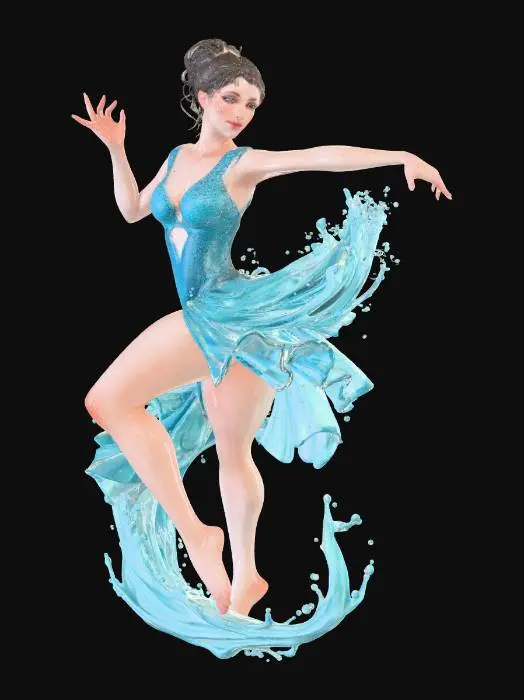 3D model for Female Water Dancer