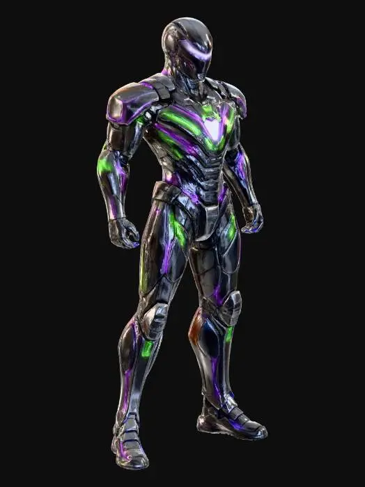 3D model for Neon Cyber Sentinel