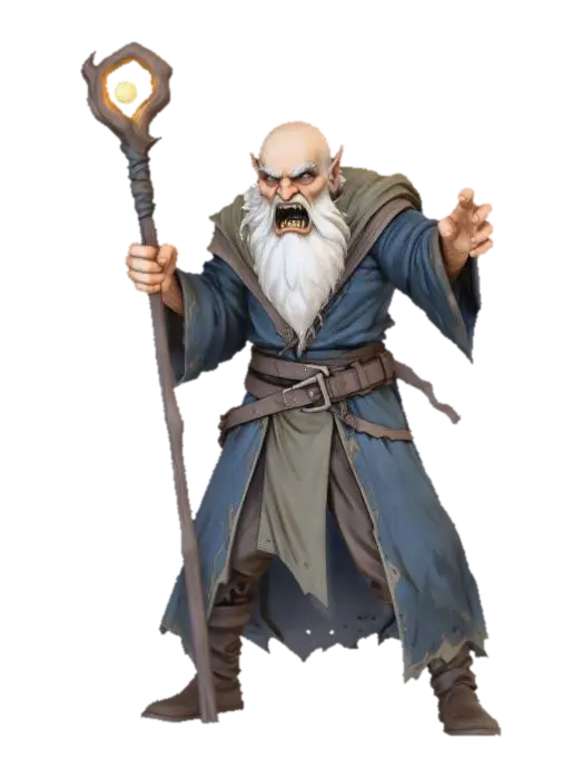 Emberstaff Archmage 3D model, vytvořený pomocí AI
