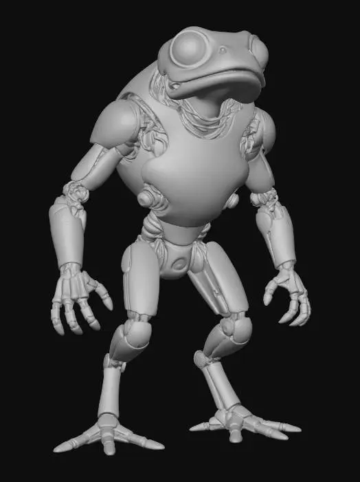 3D model for Rusted Frog Automaton