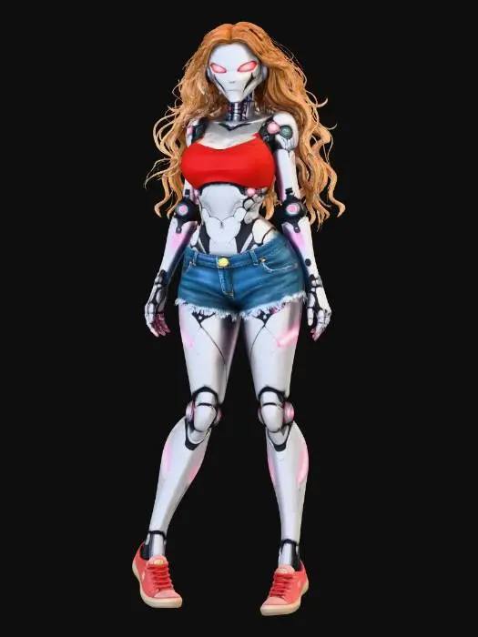 3D model for Miss Eyed Cyborg in Denim