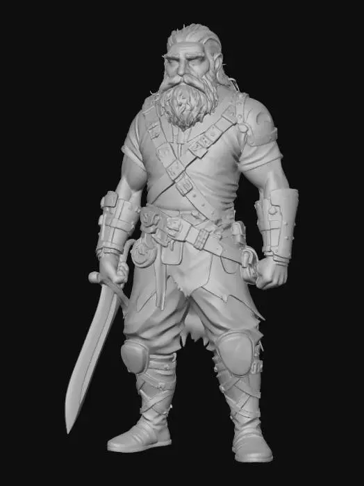 3D model for Ironbeard the Warlord