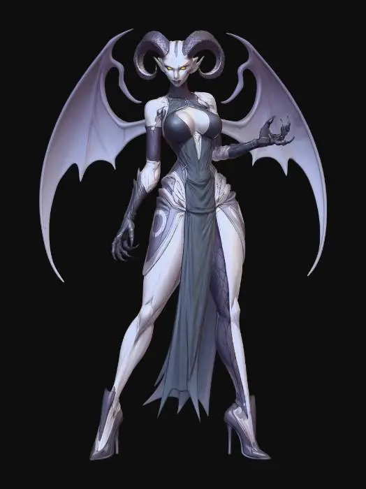 3D model for Demonic Wings Elegance