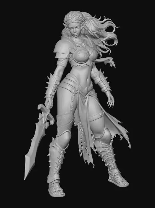 3D model for Emberblade Warrior Woman